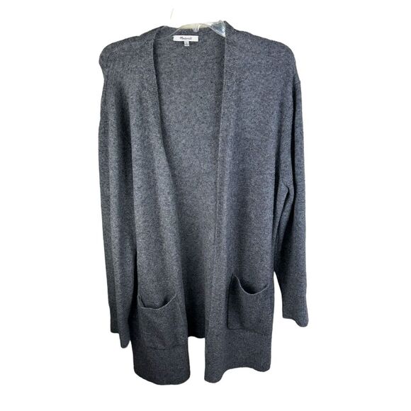 Madewell Sweaters - Madewell Sweater Womens Large Gray Merino Wool Alpaca Open Front Cardigan Casual